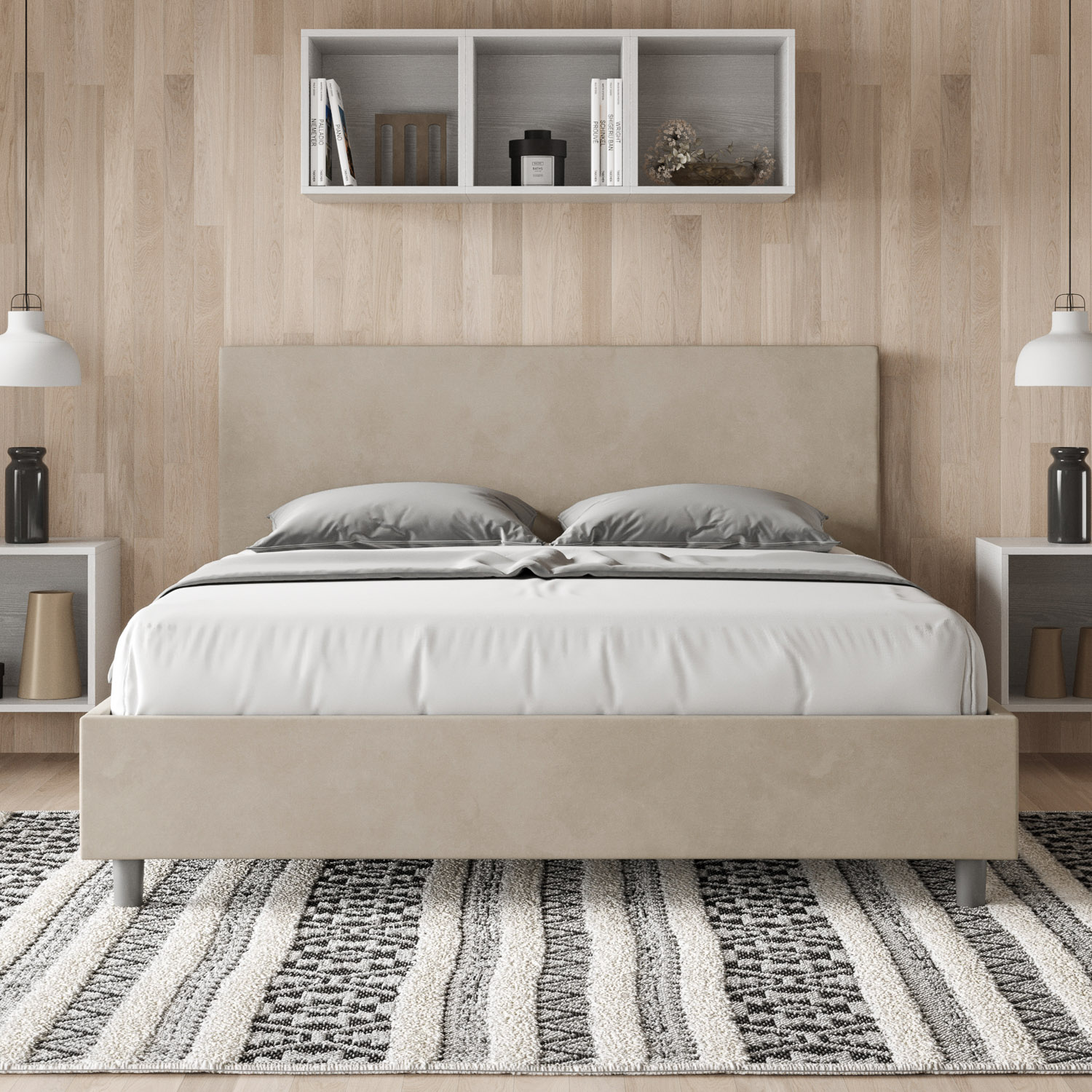 LETTO_ADELE-160_FRONTALE_BEIGE_ALESSIA-38_BASSA-2