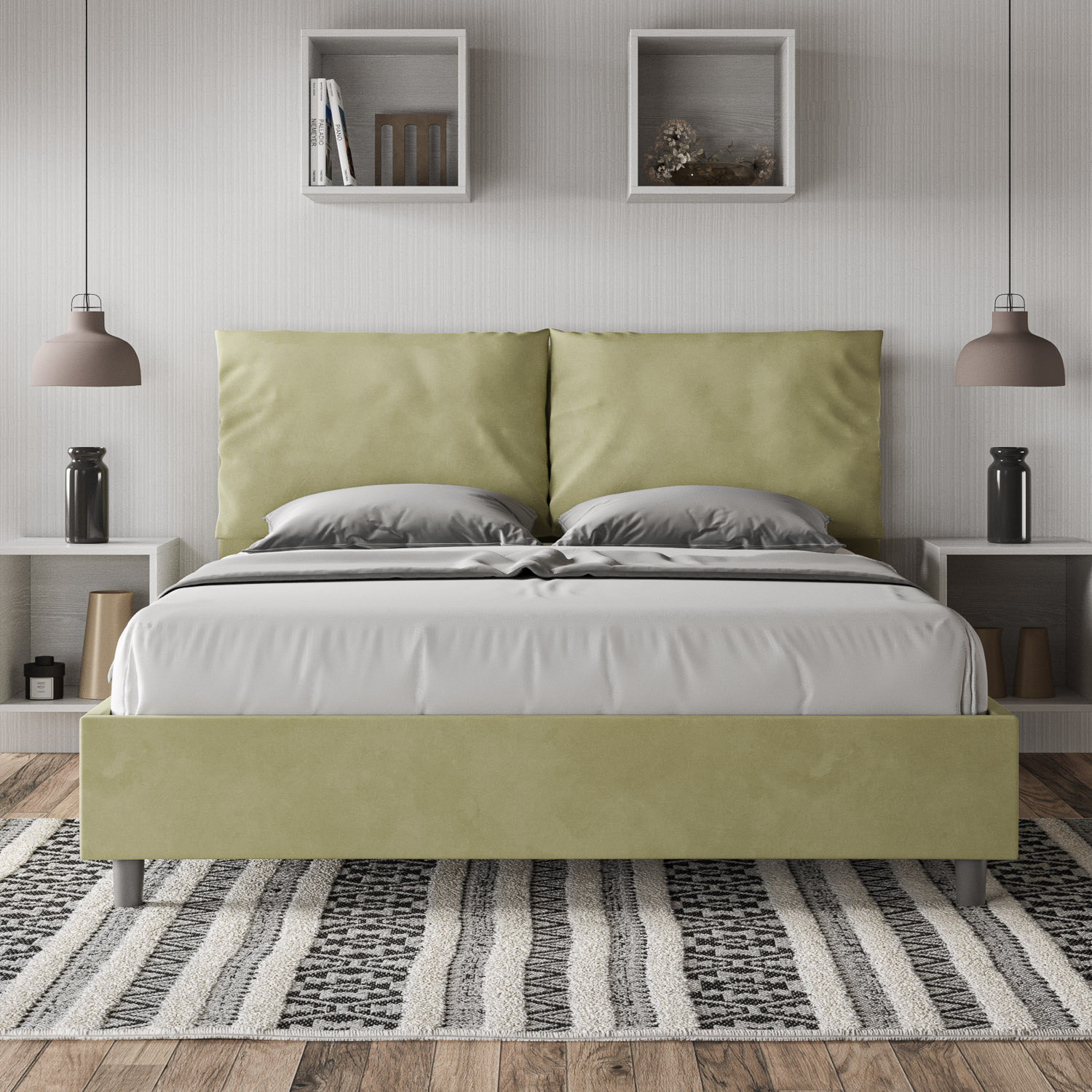 LETTO_ANTEA-160_FRONTALE_VERDE_ALESSIA-17_BASSA-2