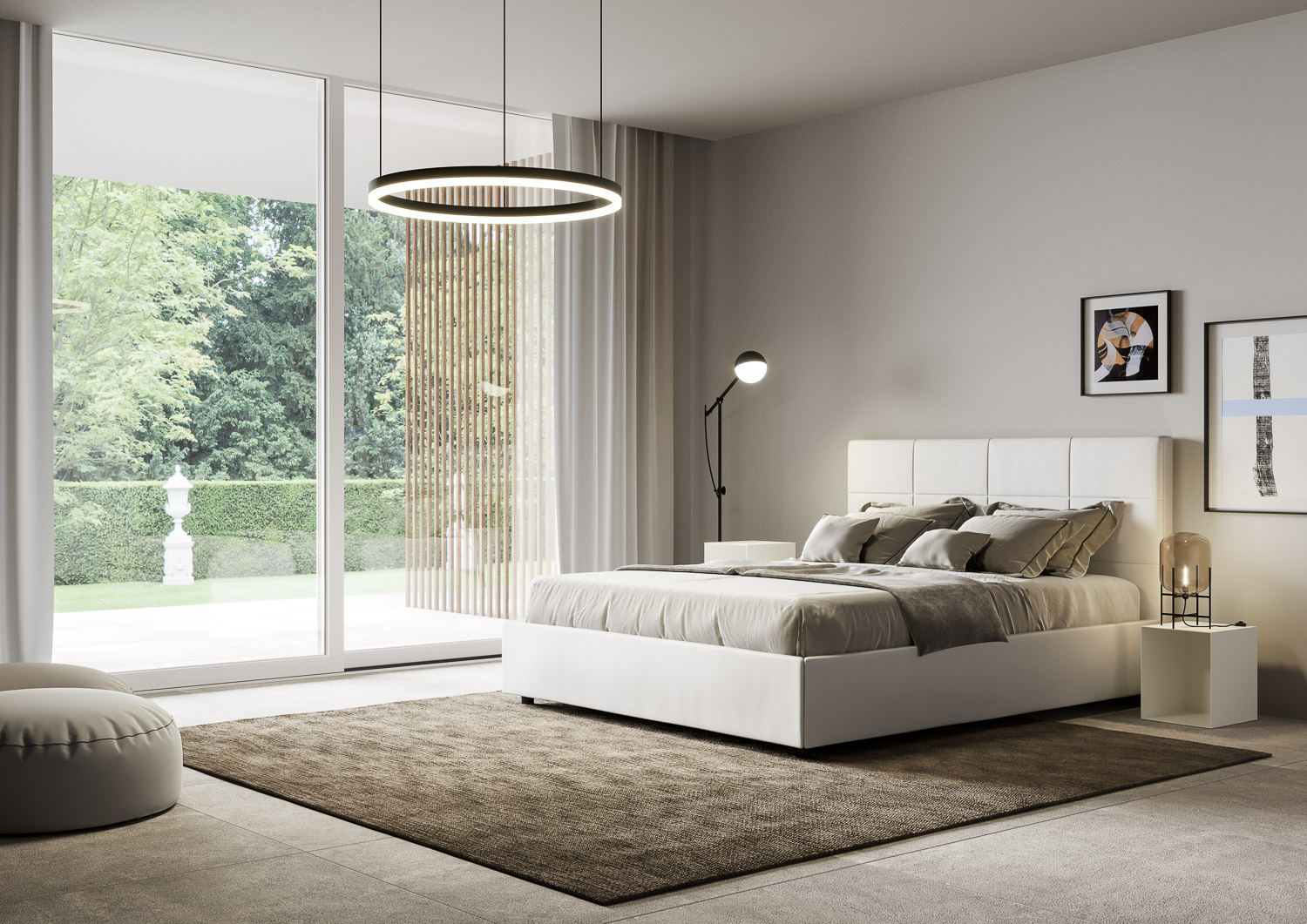 LETTO_MIKA-160_LATERALE_BIANCO_BASSA